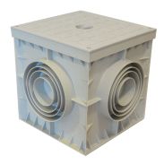 ETTROIT Pozzetto elettrico ispezionabile con coperchio 200 x 200 x 200 mm - DB1202020