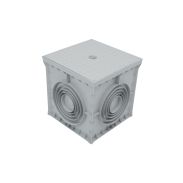 ETTROIT Pozzetto elettrico ispezionabile con coperchio 400 x 400 x 400 mm - DB1404040