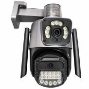 ETTROIT Telecamera Wi-Fi Motorizzata Doppia Ottica 3 MP + 3 MP con Lampeggiante ET9002