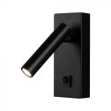 V-TAC VT-402 LED reading wall light for hotels 2W 145*150*60mm Black light color 3000K -10286
