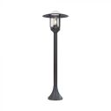 V-TAC VT-1159 Lampione da Giardino forma lanterna con portalampada E27 Colore Nero Opaco h: 97.5cm IP44 - 10423