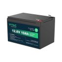 V-TAC batteria al litio 12.8V 10Ah allarme, ups, videosorveglianza, attacco T2 151*98*97mm IP55 - 11940