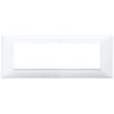VIMAR 14657.01 7-place PLANA series plate, white color in 7M technopolymer