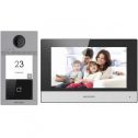 Hikvision DS-KIS604-P(C) IP Video Intercom Kit – 1 Button, 7″ Monitor, WiFi, PoE, Mifare Reader, Video Intercom