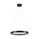 V-TAC VT-7823 lustre suspendu rond LED 19W forme circulaire anneau suspendu en métal d:40cm lumière 4000K noir - SKU 10051