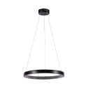V-TAC VT-7823 round LED pendant chandelier 19W circular shape suspended ring in metal d:40cm light 3000K black - SKU 10052