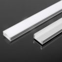 Profilé aluminium V-TAC VT-8157 2M, couleur argent, cache satiné pour bande LED 2000*17,6*6,9mm - sku 10321