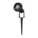 V-TAC VT-1126 LED-Gartenspieß aus Aluminium mit GU10-Lampenfassung, 105 x 75 x 245 mm, verstellbar, schwarze Farbe IP65 – Artikelnummer 10373