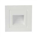 V-TAC VT-1128 Lampada segnapasso LED 3W applique da parete quadrato bianco IP65 bianco caldo 3000K - SKU 10376