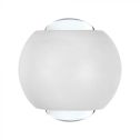 V-TAC VT-2502 Applique sphérique LED 2W double faisceau lumineux 4000K couleur blanche IP54 - SKU 10587