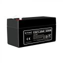 Batterie au plomb V-TAC 12V 1,2Ah pour alarme, vidéosurveillance, bornes UPS T1 97*43*52mm - 23449