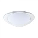 V-TAC Plafoniera LED 40W dimmerabile con Telecomando, controllo Remoto CCT 3in1 Colore Bianco forma ellittica D450mm - 23593