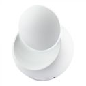 V-TAC VT-757 5W LED modern design round wall lamp, 360° adjustable, satin white body 4000K IP20 - 217093