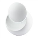 V-TAC VT-757 Lampada LED 5W design moderno da parete rotonda orientabile 360° corpo bianco satinato 4000K IP20 - 217093