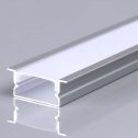 V-TAC VT-8203 Profilo in Alluminio colore silver per striscia led a incasso copertura satinata 2mt 2000x20x10mm - 23175