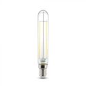 V-TAC VT-2204 Ampoule tubulaire LED 4W E14 T20 filament effet vintage en verre transparent lumière 3000K - 212701