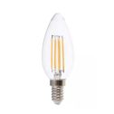 V-TAC VT-2327 Lampadina led 6W E14 candela 130lm/w filamento bianco caldo 3000K - SKU 212848