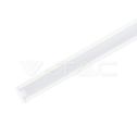 V-TAC VT-8106W Profilo in alluminio colore bianco incasso da 2M milky cover per striscia LED 2000 x 24,7 x 7mm - sku 3368