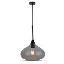 V-TAC VT-7281 LED drop glass chandelier 1MT Ф285mm glossy black finish with E27 lamp holder