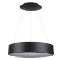 V-TAC VT-32-1-B lustre à suspension LED rond 30W forme circulaire anneau lumineux suspendu blanc chaud 3000K dimmable noir - SKU 3996