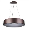 V-TAC VT-32-1-C round LED suspension chandelier 30W circular shape suspended ring light warm white 3000K dimmable coffee color - SKU 3997