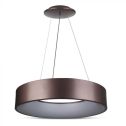 V-TAC VT-32-1-C lustre à suspension LED rond 30W forme circulaire anneau lumineux suspendu blanc chaud 3000K couleur café dimmable - SKU 3997