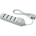 FANTON Power strip with 4 Italian bypass sockets 16A, 1.5 m cable. Italian angled plug 2P+E 16A+ luminous bipolar switch 41023