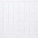 ETTROIT 216 LED-Lichterkette, 5 m, weißes Licht, weißes Kabel, IP65, ausziehbar, Blitzeffekt, mit Drähten unterschiedlicher Länge (von 3 bis 12 cm) für einen dynamischen Effekt, Weihnachtsgirlande, Geschäfte