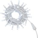 ETTROIT 100 LED String Lights, 10M, White Light, White Cable, IP65, Extendable, Flash Effect, Christmas Garland, Shops, Balcony
