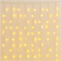 ETTROIT 216 LED-Lichterkette, 5 m, gelbes Licht, weißes Kabel, IP65, ausziehbar, Blitzeffekt, mit Drähten unterschiedlicher Länge (von 3 bis 12 cm) für einen dynamischen Effekt, Weihnachtsgirlande, Geschäfte