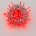 ETTROIT 100 LED String Lights, 10M, Red Light, White Cable, IP65, Extendable, Flash Effect, Christmas Garland, Shops, Balcony