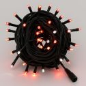 ETTROIT 100 LED String Lights, 10M, Red Light, Black Cable, IP65, Extendable, White Flash Effect, Christmas Garland, Shops, Balcony