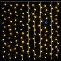 ETTROIT 200 LED String Lights, 5m, Yellow Light, White Cable, IP65, Extendable, Flash Effect, With 50cm Uniform Wires, Christmas Garland, Shops, Christmas Balcony