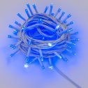 ETTROIT 300 LED-Lichterkette, 30 m, blaues Licht, weißes Kabel, IP65, ausziehbar, Blitzeffekt, Weihnachtsgirlande, Geschäfte, Balkon