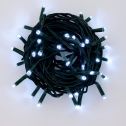 ETTROIT 100 LED String Lights, 10M, White Light, Black Cable, IP65, Extendable, Flash Effect, Christmas Garland, Shops, Balcony