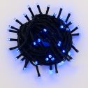 ETTROIT 100 LED String Lights, 10m, Blue Light, Black Cable, IP65, Extendable, White Flash Effect, Christmas Garland, Shops, Balcony