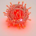 ETTROIT 300 LED-Lichterkette, 30 m, rotes Licht, weißes Kabel, IP65, ausziehbar, Blitzeffekt, Weihnachtsgirlande, Geschäfte, Weihnachtsbalkon