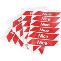 Nice WA10 Red reflective adhesive stripes - 24pcs