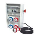 Tableau électrique de chantier ULISSE ASC IP65 9kW 2 prises CEE 16A et 2 prises inclinées 380v avec bouton d&#39;urgence 74232