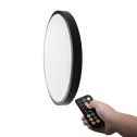 V-TAC VT-8624S Plafoniera LED da parete 24W rotonda con Telecomando e Sensore di Movimento a Microonde corpo Nero 4000K IP44 - 76701