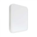 V-TAC VT-8630W-SQ Plafonnier LED 48W IP44 carré blanc 360° design moderne couleur blanc 4000K - sku 76311