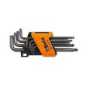 Jeu de 8pcs. clés mâles coudées à tête sphérique pour vis Torx T9~T40 avec support Beta 97BTX/SC8