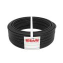 Combo cable for HD cctv microcoax 75Ω + 2x0,75mm² feeding wire LSZH low loss for video surveillance systems black color hank 100m Elan - sku 083051