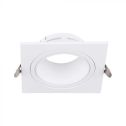 V-TAC VT-438 Spot LED Encastrable Carré GU10 en Polycarbonate et Métal Couleur Blanche - sku 10297