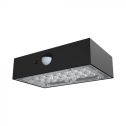 V-TAC VT-403 Lampada LED con pannello solare 3W BRICK LAMP da parete sensore movimento Colore nero luce 4000K + 3000k IP65 - 10305