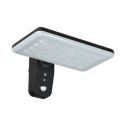 V-TAC VT-414 15W black rectangular LED solar wall lamp with photovoltaic panel and CCT motion sensor 4000K+6000K IP65 - 10315