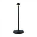 V-TAC VT-1073 Lampe de table LED 1,6W cct 3en1 couleur noire rechargeable avec USB C Touch Dimmable 105*295mm - 10328