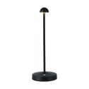 V-TAC VT-1073 Lampada LED da Tavolo 1.6W cct 3in1 colore nero ricaricabile con USB C Touch Dimmerabile 105*295mm - 10328