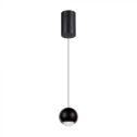 V-TAC VT-7508 Lampe à suspension LED 5W Forme de cloche réglable en hauteur Couleur noire 3000K - 10341