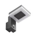 V-TAC VT-1147 Rectangular LED Wall Lamp 5.5W with Solar Panel and Motion Sensor Black Body 3000K IP54 - 10402